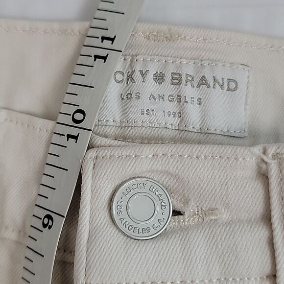 Lucky Brand Bridgette high rise skinny jeans in bone beige Women's Size 4 - Picture 15 of 16